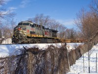 KCSM 4554 brings up the rear of CPKC 118, on its way to the Port of Montreal.