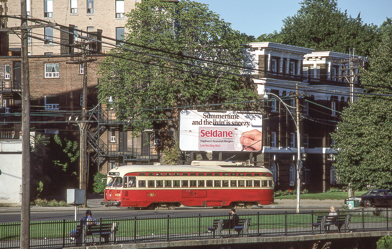 TTC 4518 is in Toronto on August 11, 1987.