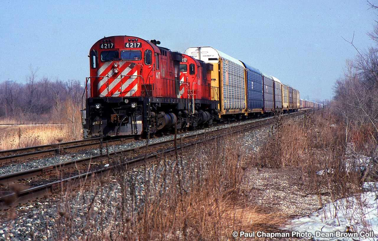 CP 4217 North in the siding at Montrose.