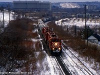 CP 519 with GP9u 8208 South on at Stoney Creek.