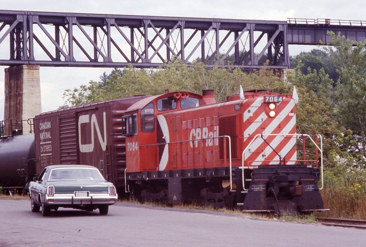 Here is a local road switcher CPR 7064 (last order of the S2's?) resting in Parry Sound before heading out to switch some local industries. Taken from my fathers collection.