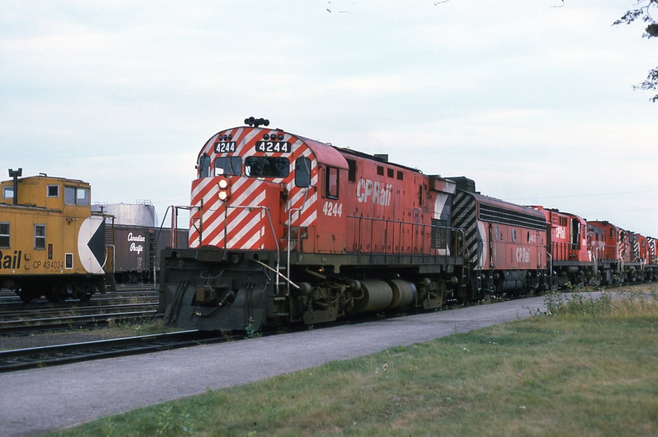 CP WB with 4244 and several assorted sisters trailing