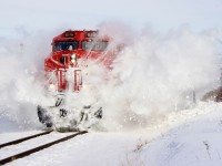 So hearing CPKC train 135 had fresh CPKC painted 8116 leading the goal was to find a nice open broad side location. After passing through Rayside and seeing decent snow across the track my boys out for another railfanning PD day convinced me to stay here. After all one day the CPKC painted units will be a dime a dozen, lol. I think this time we made the right choice as the train hustled westbound clearing out the crossing once more. 