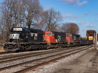 The Wabash coming over with what I recall was a pretty huge train. They'd spend the next several hours making a mess of the yard, and may have even outlawed over here if memory serves. I wouldn't stick around - 531 would be leaving Port Rob soon with 3115 on point. 