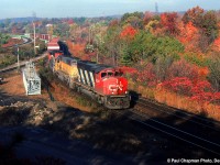 CN Eastbound with CN GP40-2L(W) 9541 through Hamilton West.