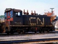 CN 1506 , this was a unit that had additional weight added for heavy ore transfer service around Sudbury, hence the 1500 series number.I am not sure how many there was in that number series, I believe 6-8.
Maybe someone has more info.