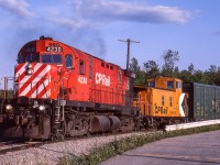 Peter Jobe photographed CP 4230 in Owen Sound, Ontario on June 28, 1985.