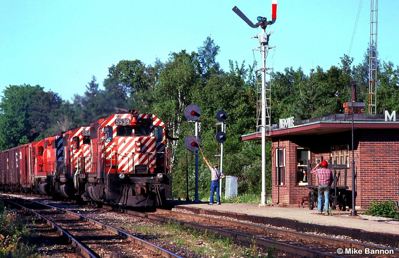 A demonstration of train order delivery by agent Jack Waterson