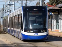 Last day of this fantastic sunny weather Edmonton has been having all week. Took off on the mountain bike to see what else ETS might offer up. The last photo went over lukewarm, maybe this will do better. My last stop for photos was here, the Avonmore station. I'm pretty happy, the lead car is the 2025, fits the year nicely. The reason I posted another? Check the roof on the station, didn't notice that until I loaded this picture up at home. That brought a smile and a laugh to my face.