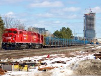 While not as impressive as its former BAR heritage paint. CP 9017 is still an impressive sight matched up with equally as clean looking 6011. It’s hard not to get a little excited with matching sets of SD40-2’s. How times have changed from the years when CP flooded us with countless SD40’s. 