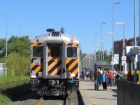 The York-Durham train has stopped for its layover prior to returning to Uxbridge. I was doing the engineer for a day program and had a great time. Seeing grade crossings from an engineers perspective was a real eye opener.