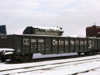 Gondola car with EMD 567C engine and main generator destined for GP9 1600 rebuild