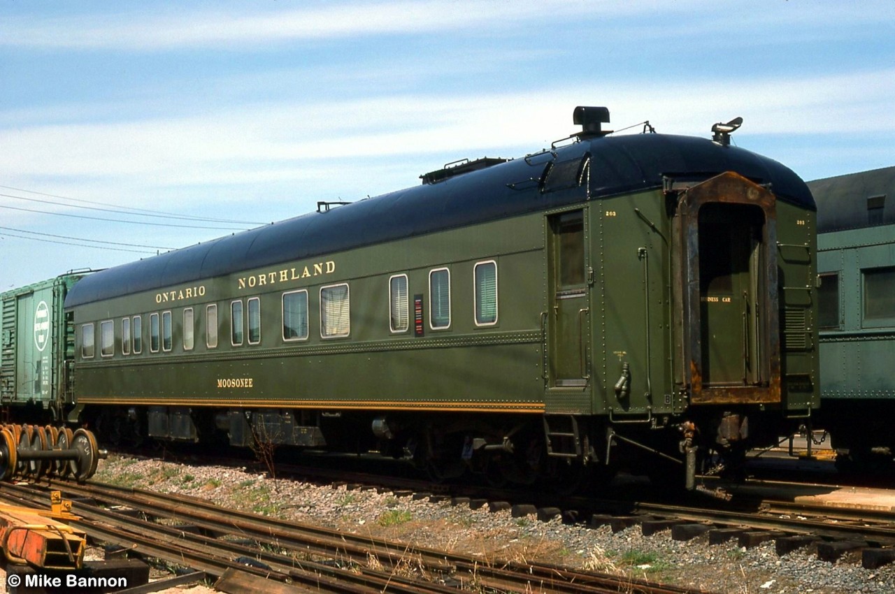 ONR Business Car  "Moosenee"at North Bay yard.