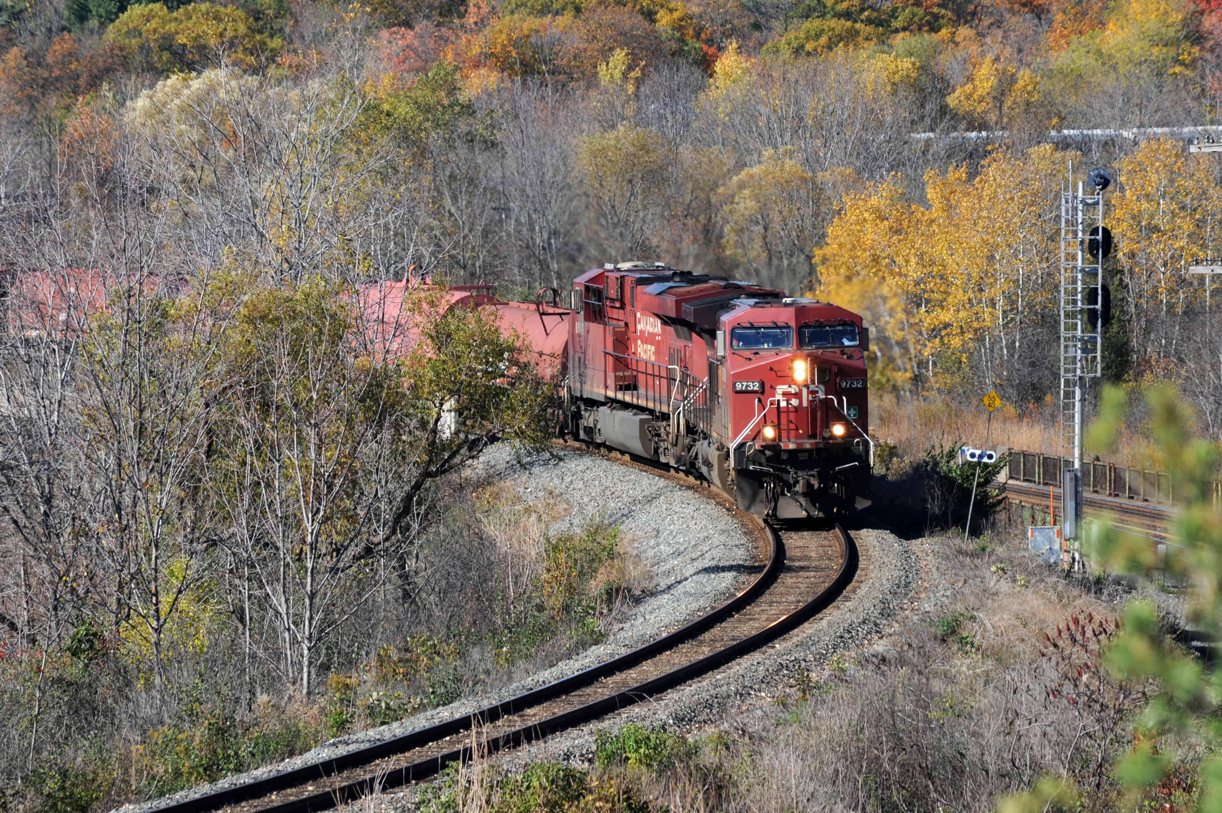 Railpictures.ca - John Pittman Photo: CP 9732 and 8849 lead their long ...