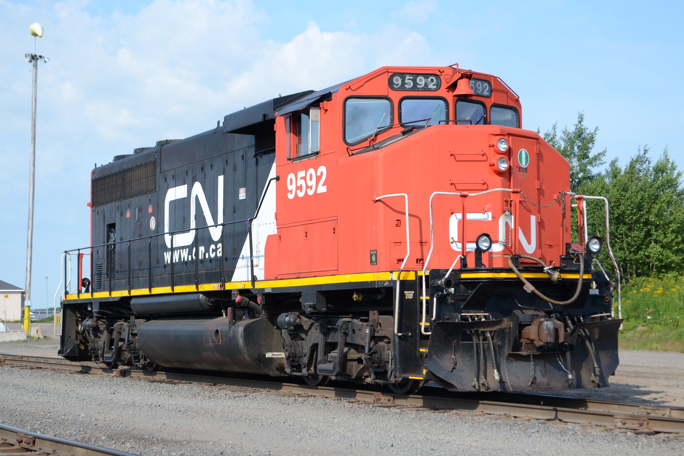 Railpictures.ca - Ian Deck Photo: CN 9592 sits in Moncton Gordon Yard ...