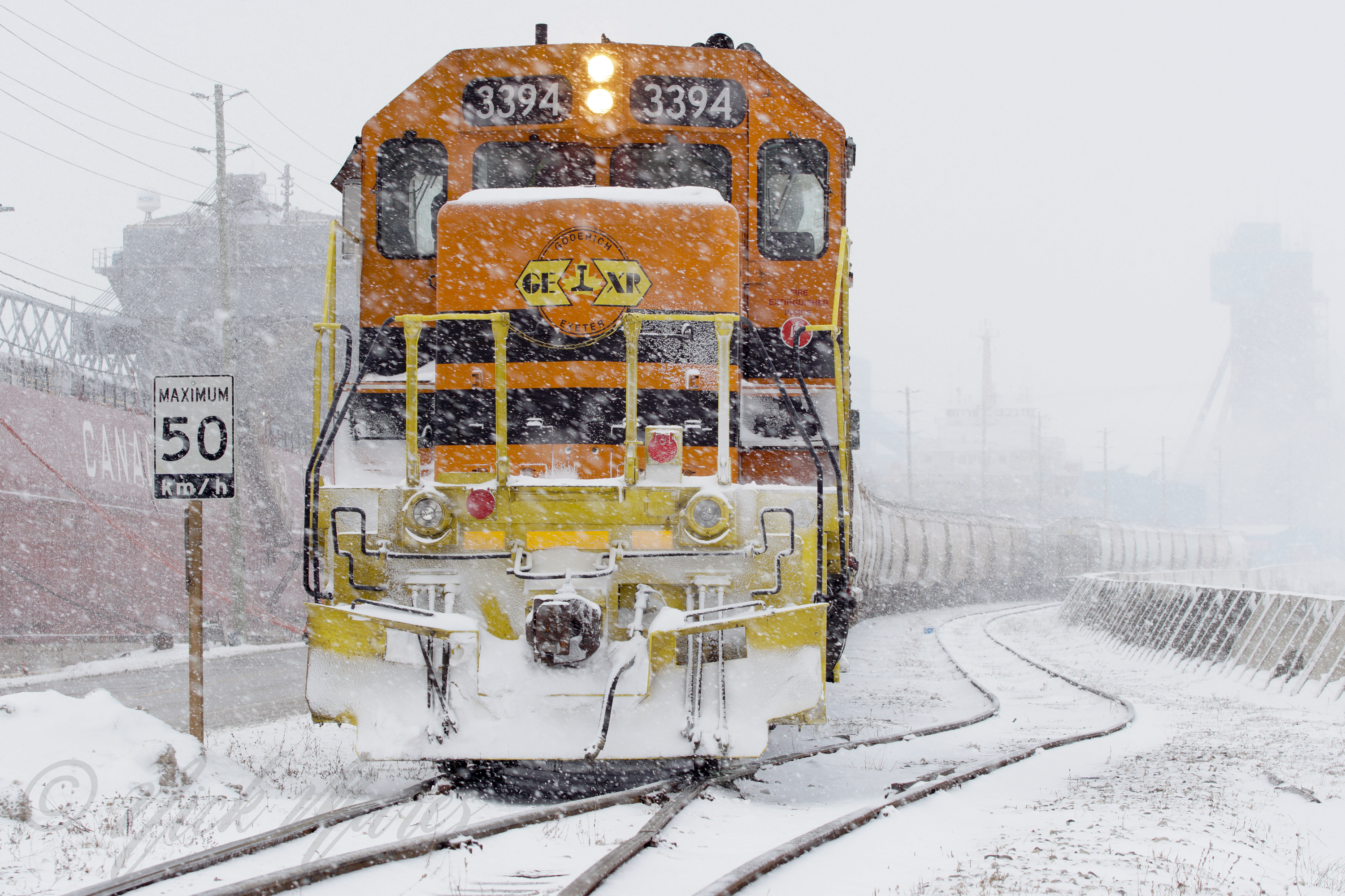 Railpictures.ca - nick mares Photo: heavy winter in Goderich will not ...