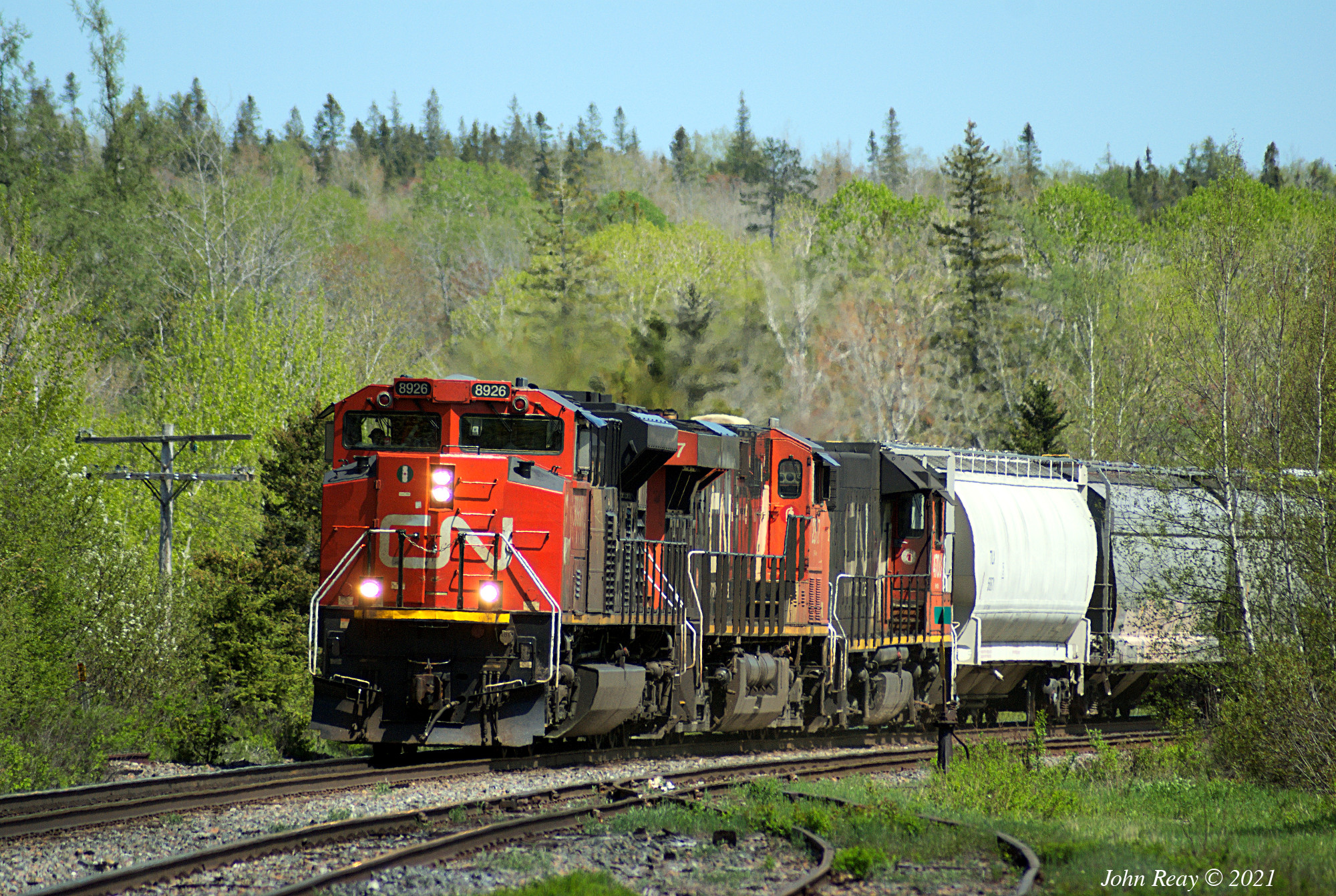 Railpictures.ca - John Reay Photo: CN train 407 approaching Oxford Jct ...